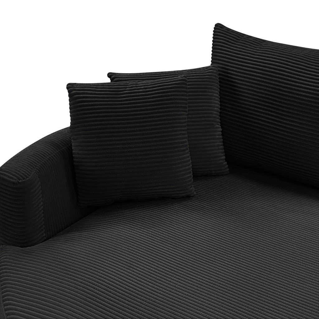 Oversized Double Chaise Lounge Sofa With USB Ports