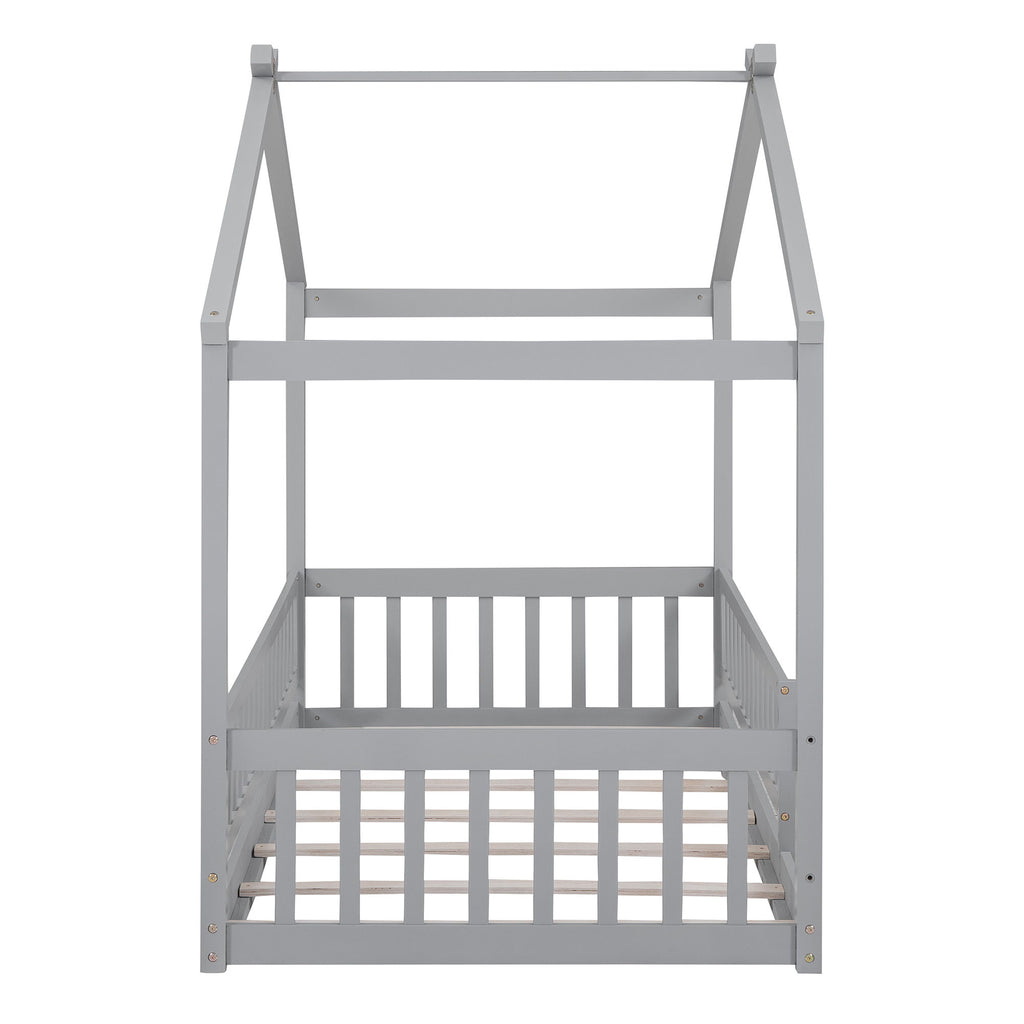 Bed House Bed Frame With Fence