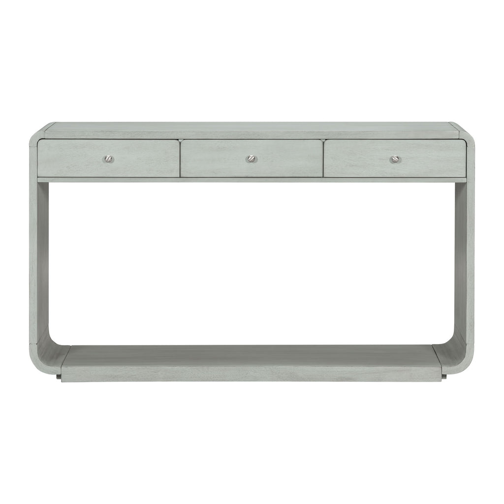 Console Table With 3 Drawers And Display Shelf