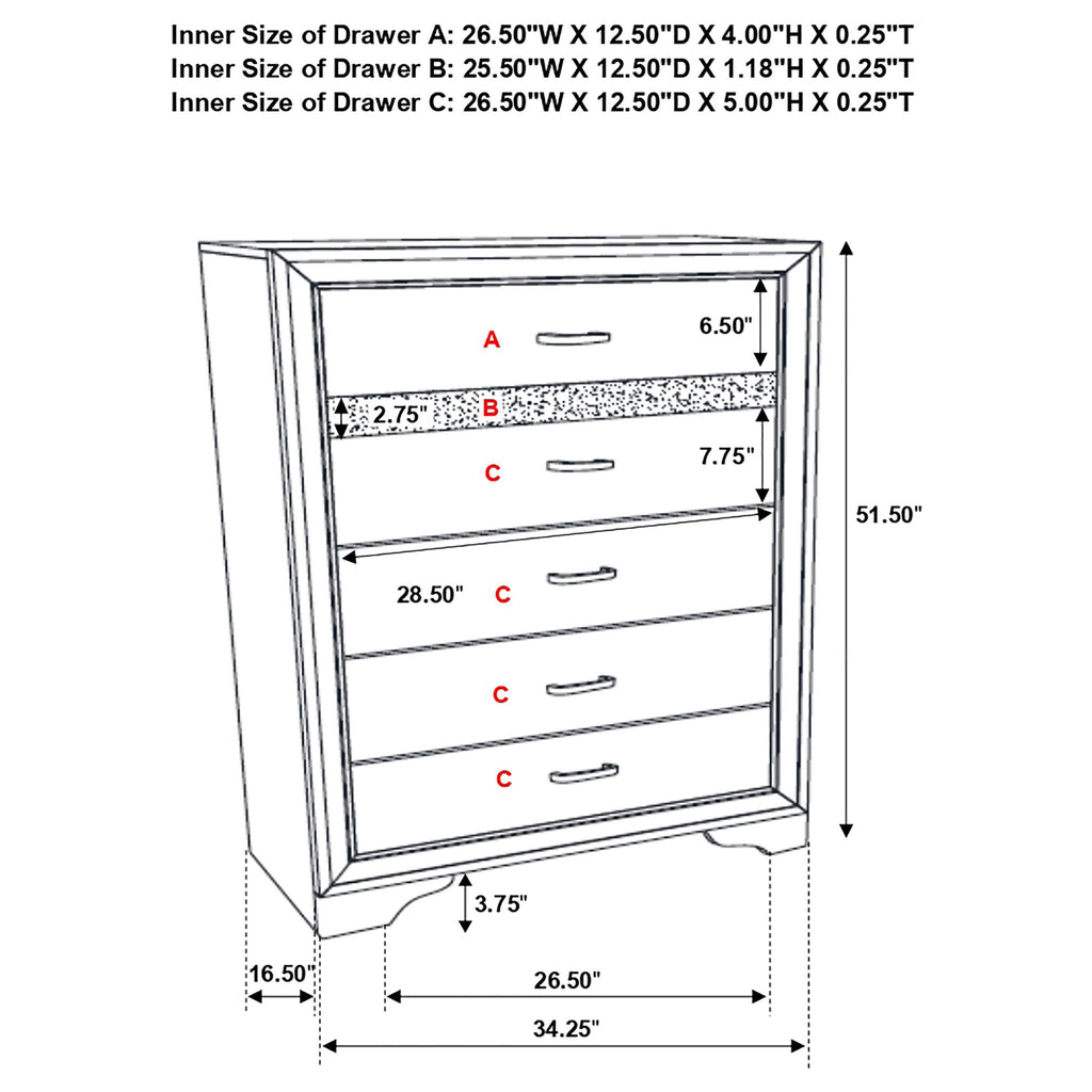Annie - 5 Piece Bedroom Set