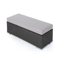 Enthrallia - Outdoor Wicker Bench With Foam Filled Cushion