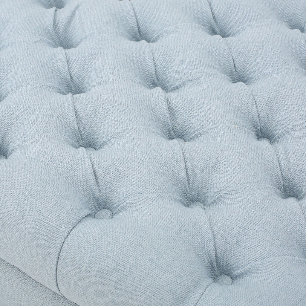 Hayes - Contemporary Armed Storage Bench With Rolled Arms And Button Tufting