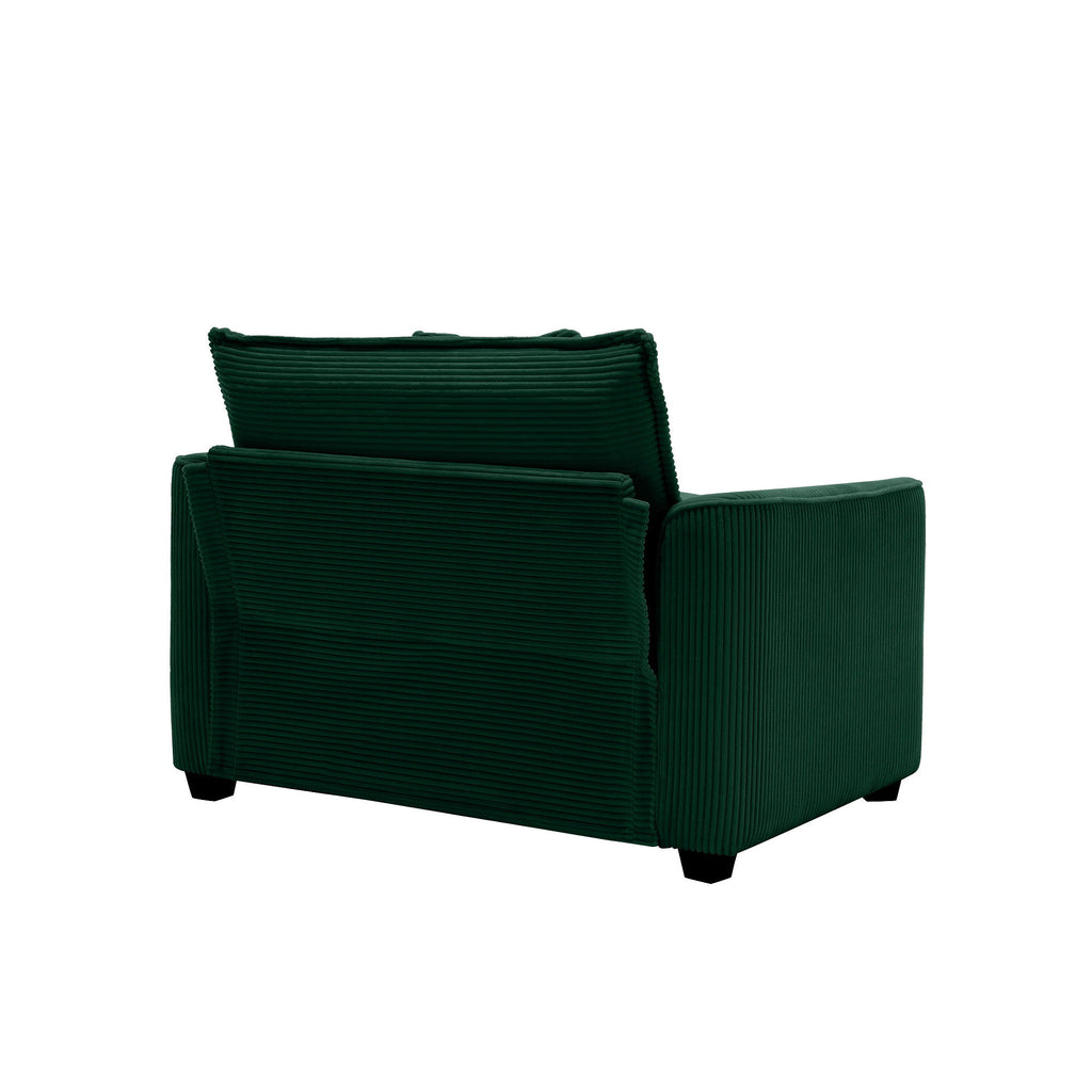 Modern Classic Fabric Single Chair Deep Seat Sofa With Pillow