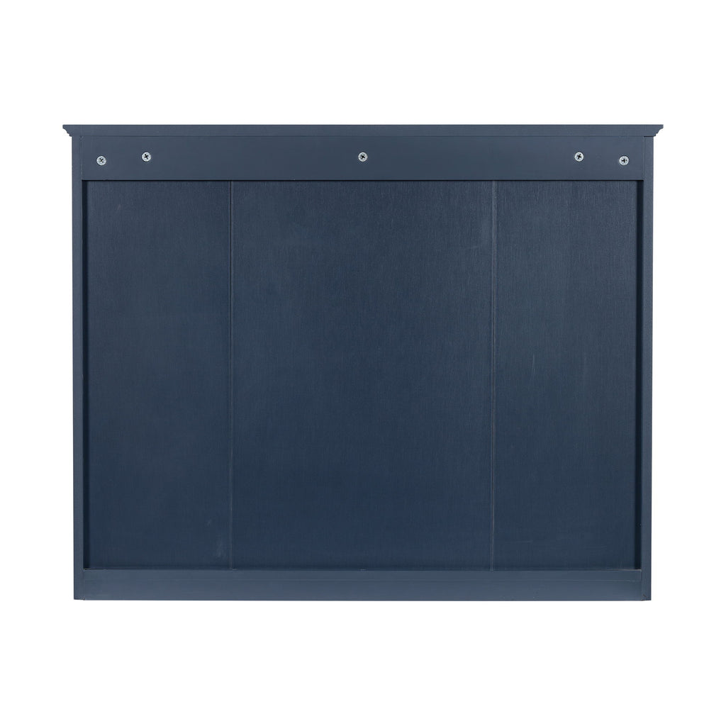 Wall Mounted Medicine Cabinet With Mirror, Storage Cabinet Featuring 6 Open Shelves And Adjustable Interior
