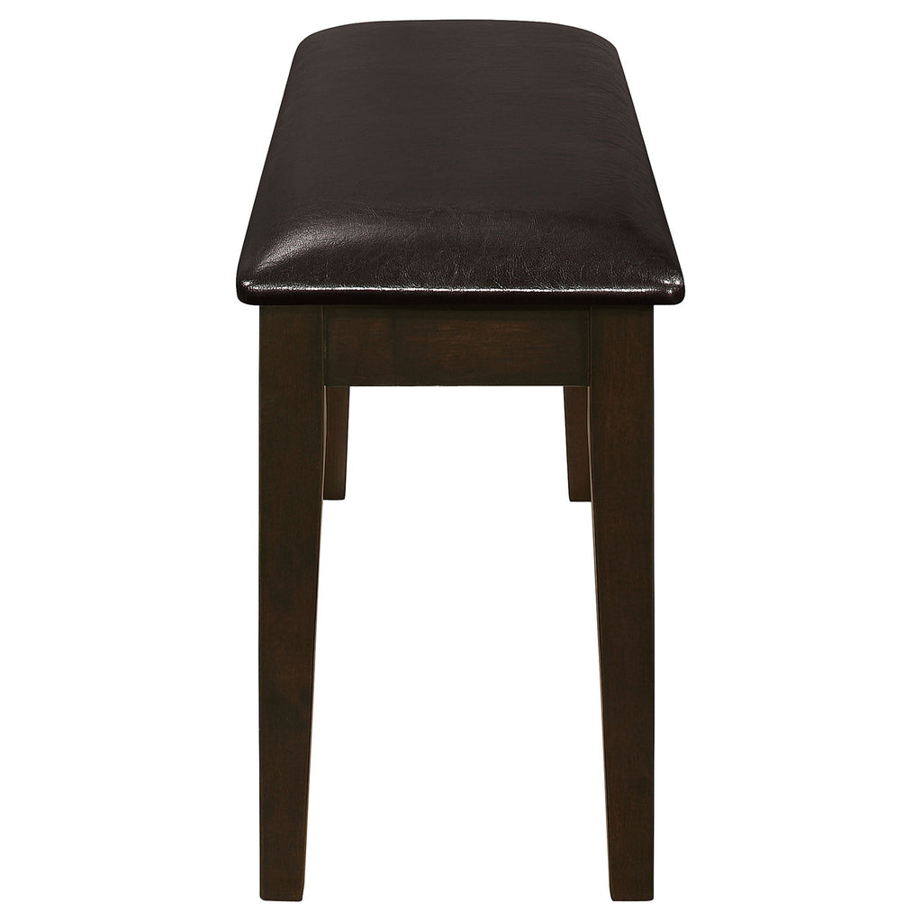 Arvin - 5 Piece Dining Set With Rectangular Table And Bench With Seats - Cappuccino