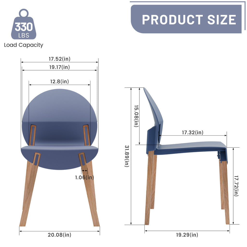 4 Piece Set Of Single Chairs With A Design Combining Modern And Traditional Elements