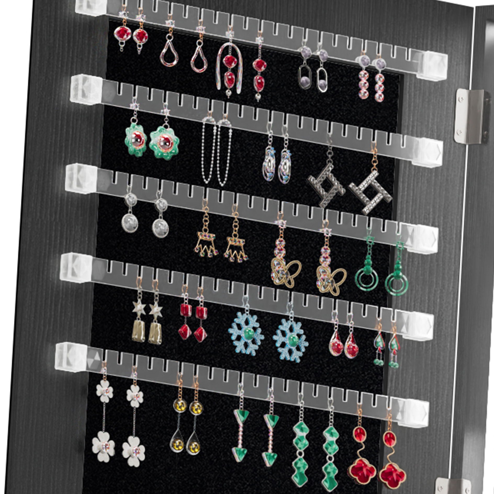Swivel Jewelry Cabinet With Full Length Mirror