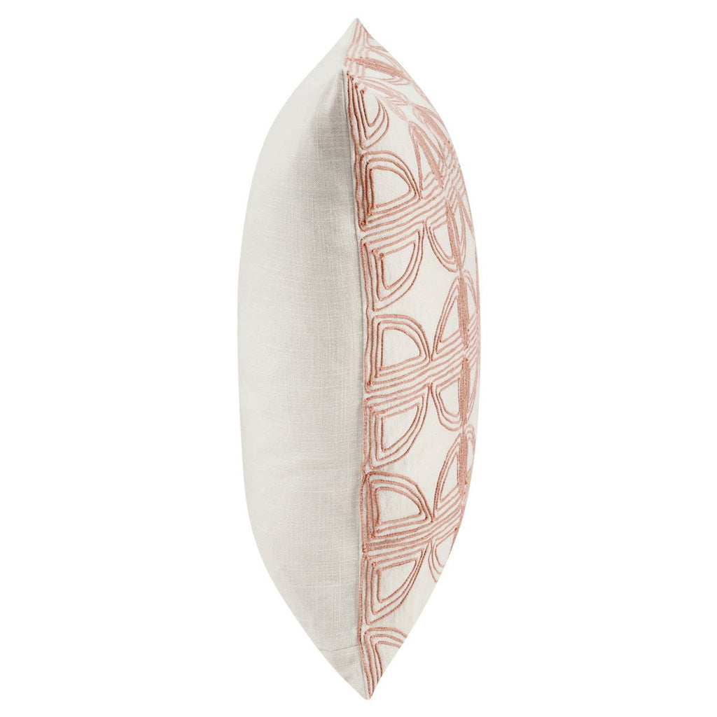 Villa Classics - Elea 22" x 22" Pillow - Ivory / Blush
