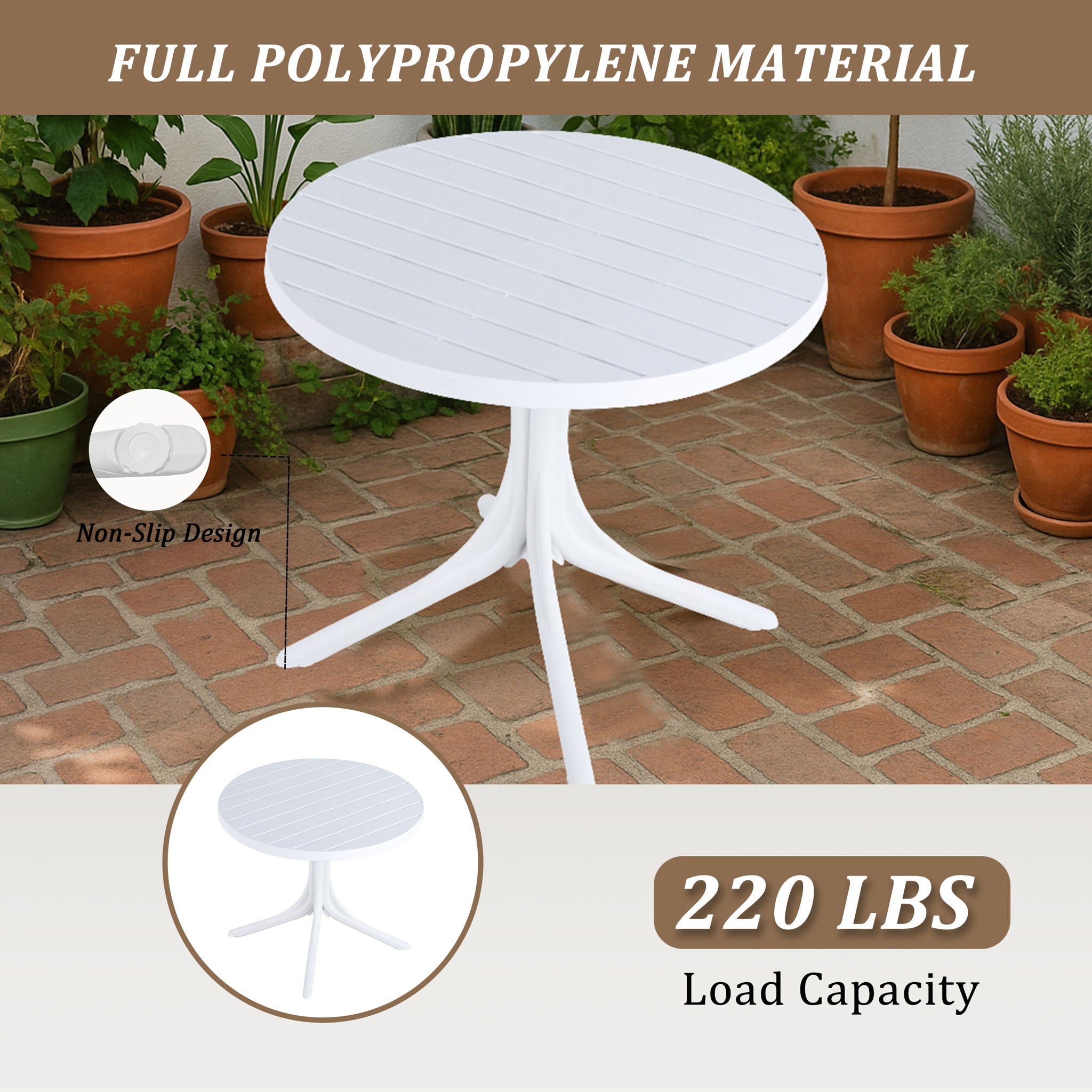 Modern Lounge Chair Set With Round Table