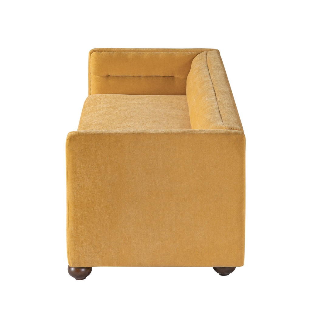 3 Seater Sofa Upholstery With Square Arms, Living Room Couch