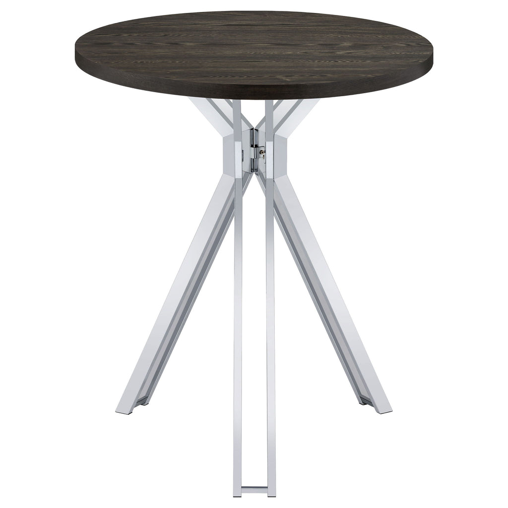Edgerton - Round Height Bistro Bar Table - Dark Oak