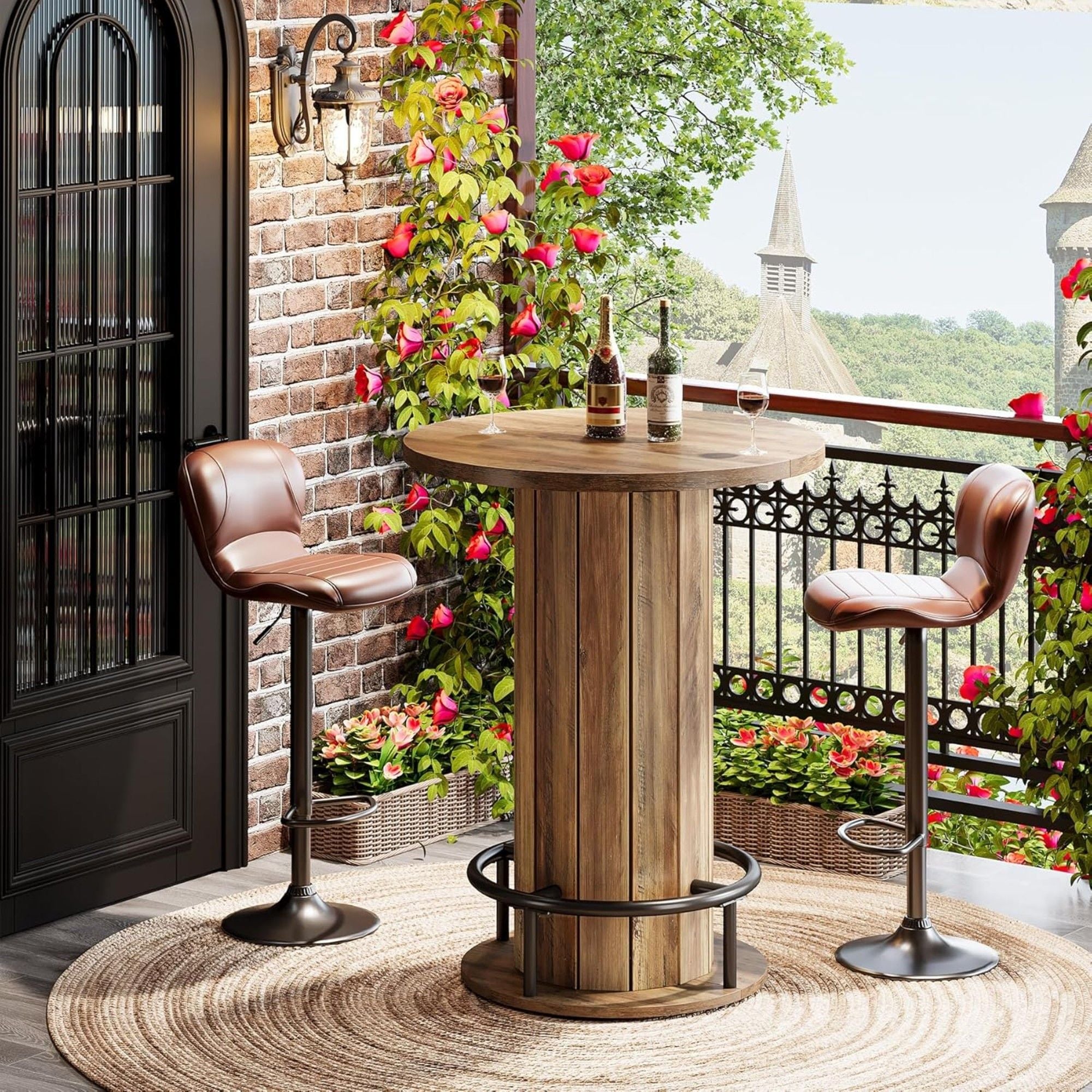 Pub Bistro Table - Rustic Brown
