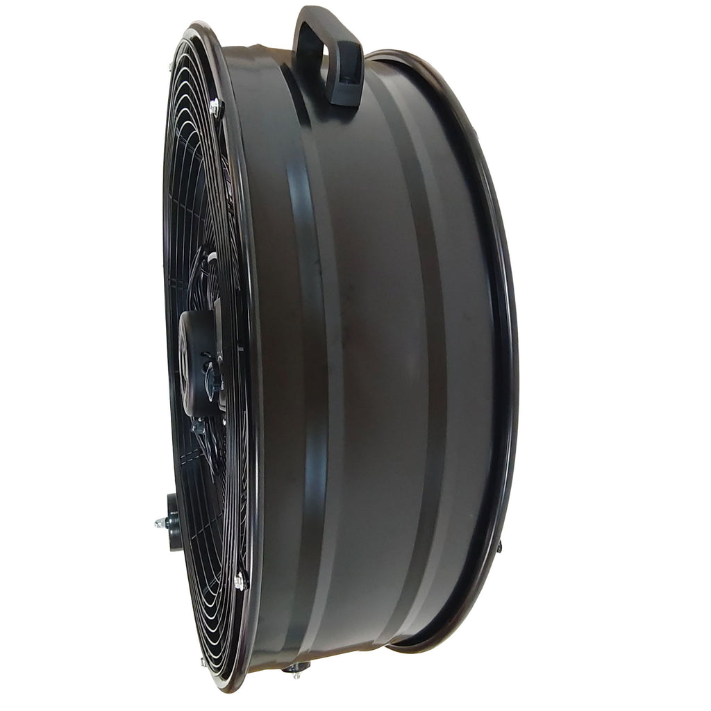 Drum Fan With Pure Copper Wiring Motor And Blades - Black