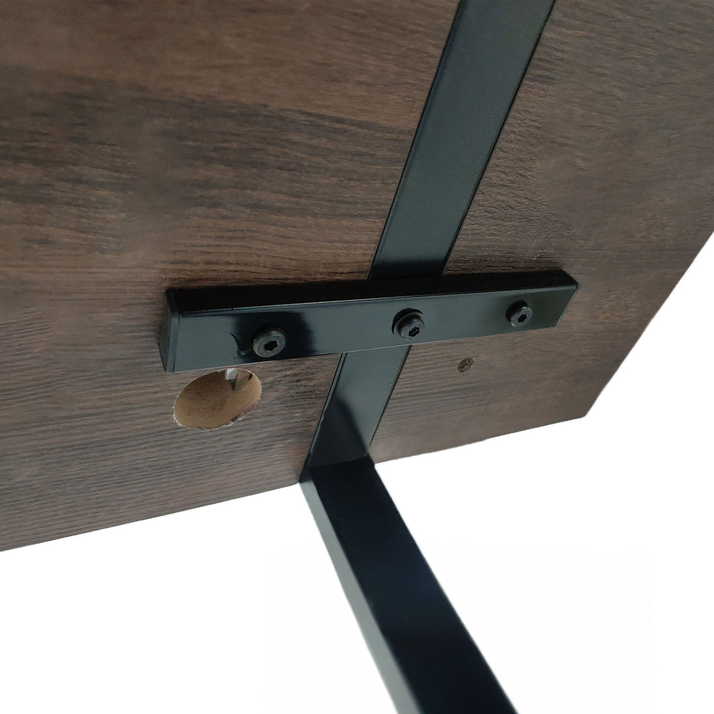 Modern Dining Table With Metal Legs For 4 - 6 Person