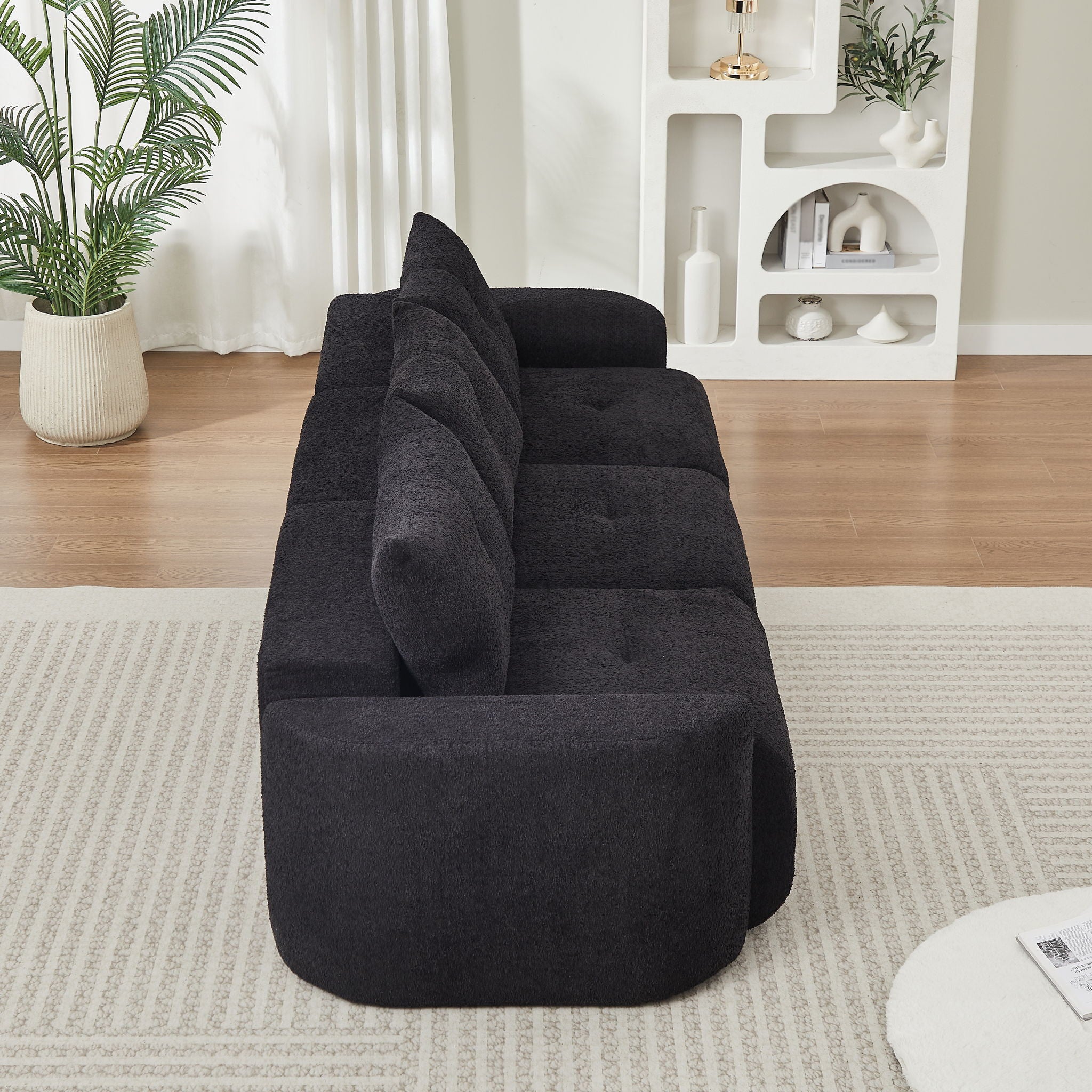 3 Seater With Thickened Armrests Sofa For Living Room