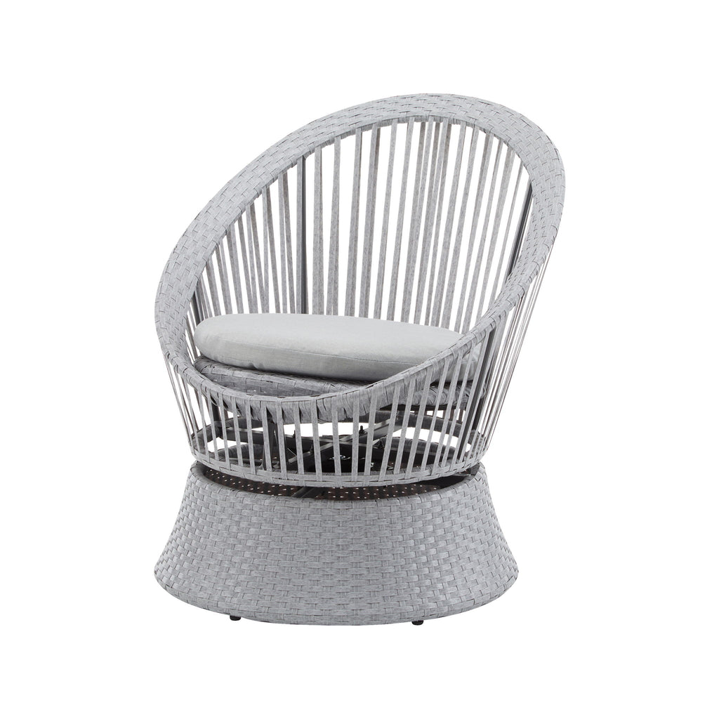 Modern Swivel Wicker Lounge Chair With Round Design