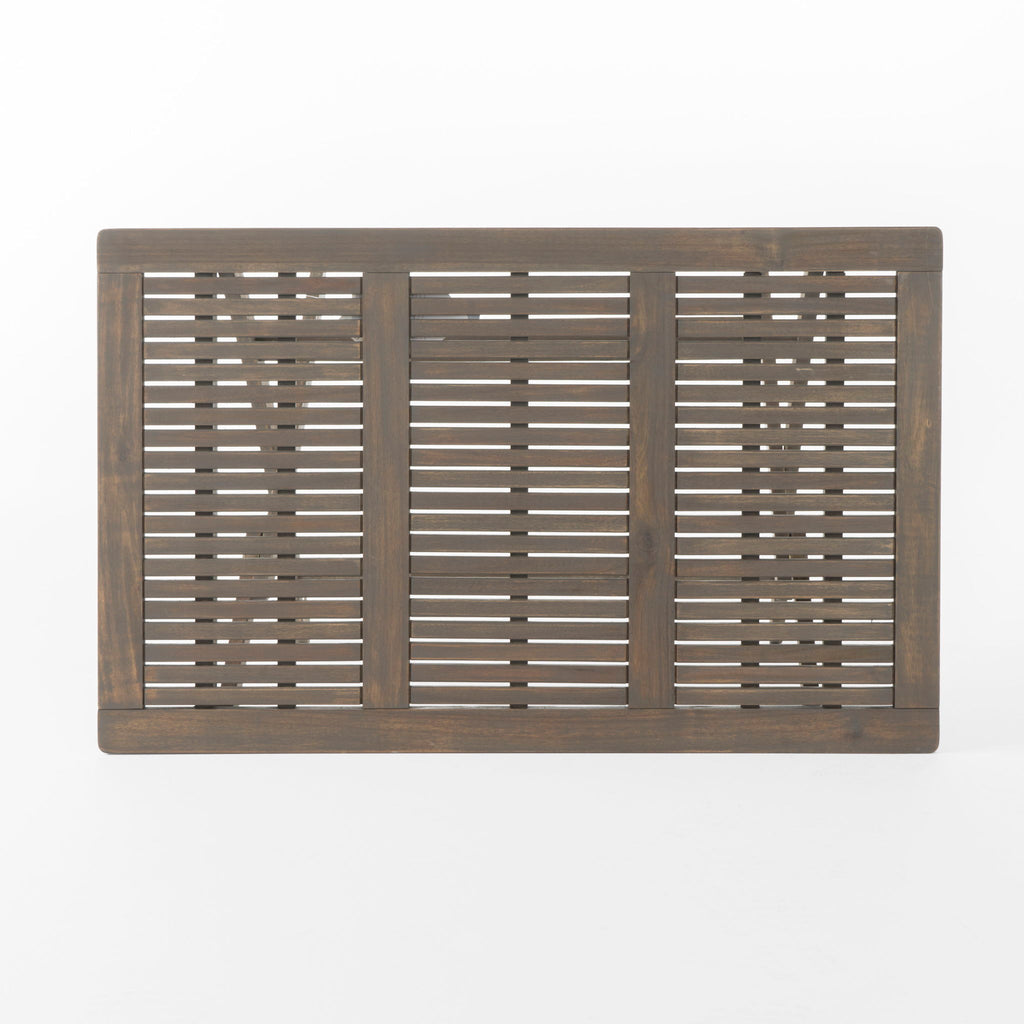 Blissique - Outdoor Foldable Wood Dining Table With Slat Design