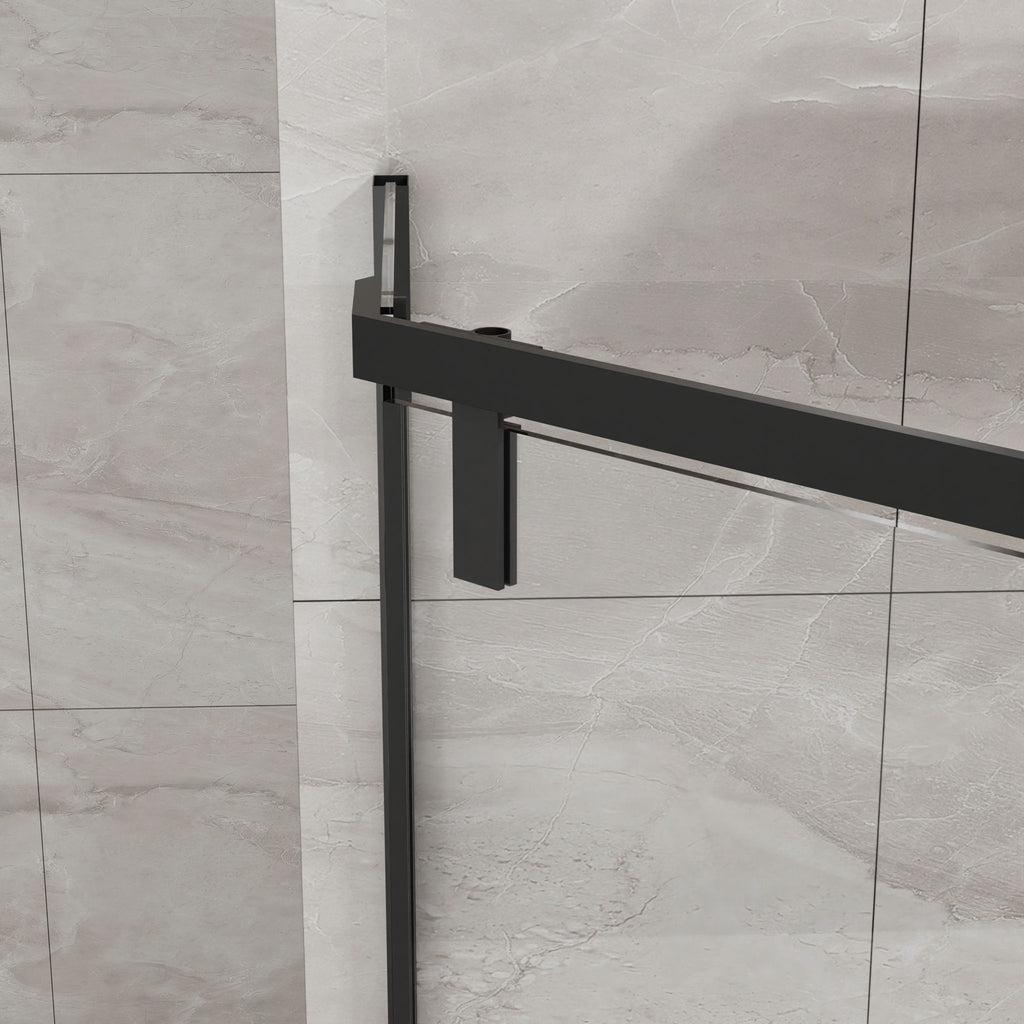 Durable Hardware Neo Angle Frameless Shower Door With Acrylic Base Combo