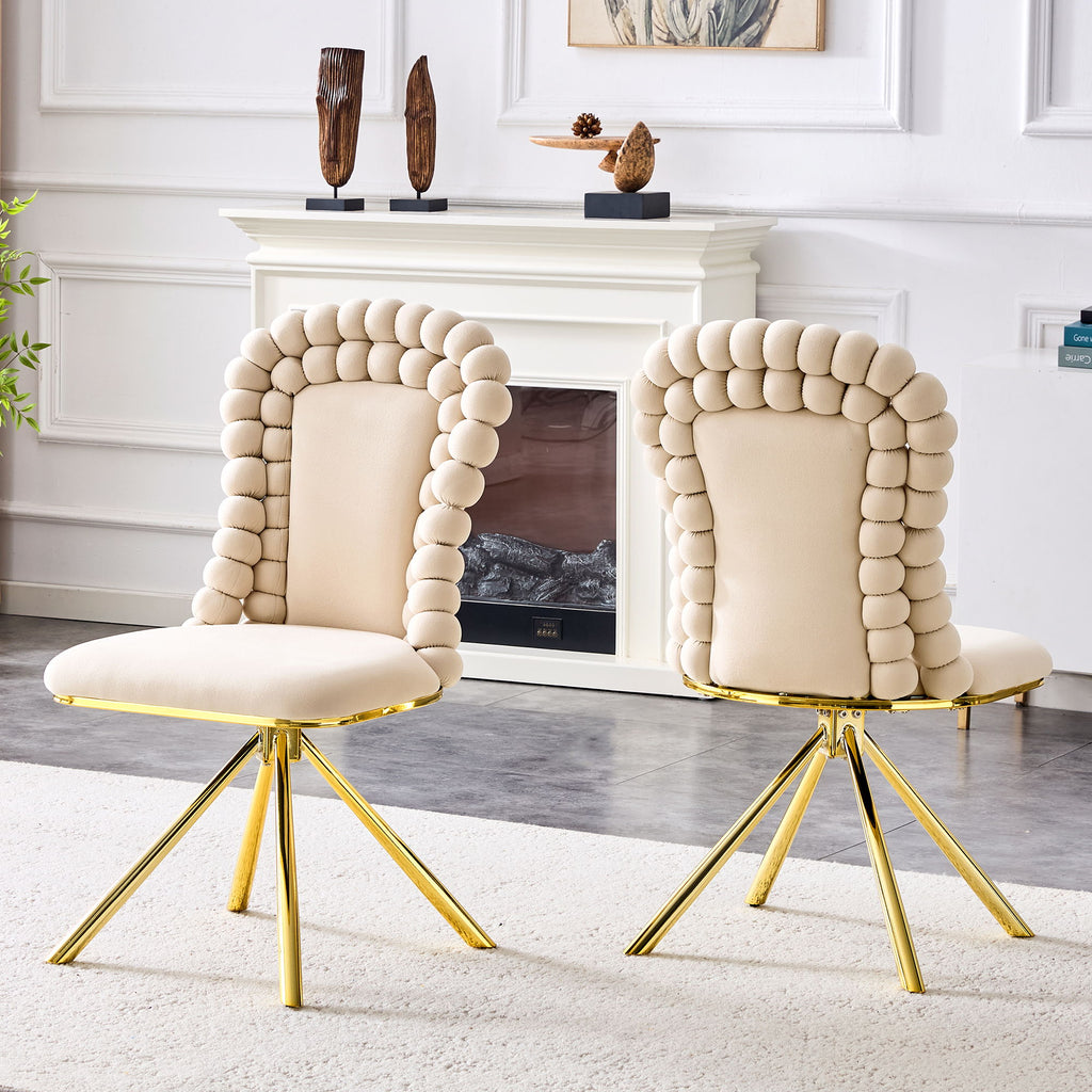 Puffy Bubble, Ball Chain Chair For Dining Room & Kitchen (Set of 2)