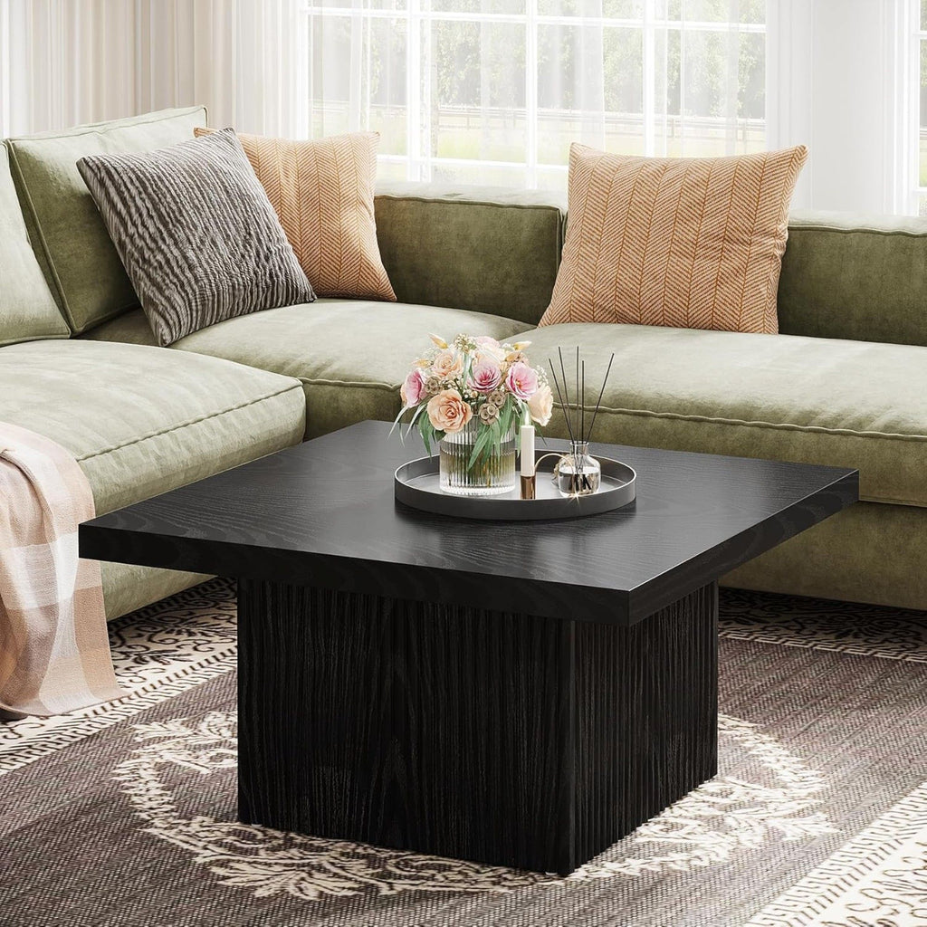 Modern Fluted Square Coffee Table