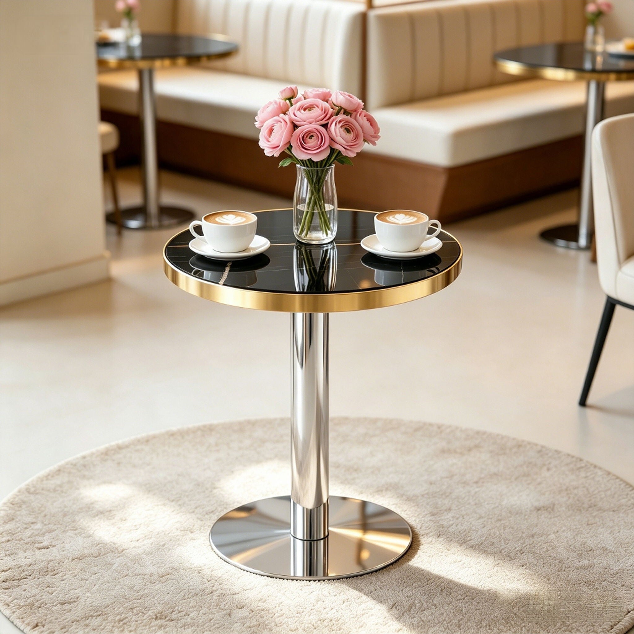 Elegant Modern Round Bistro Table