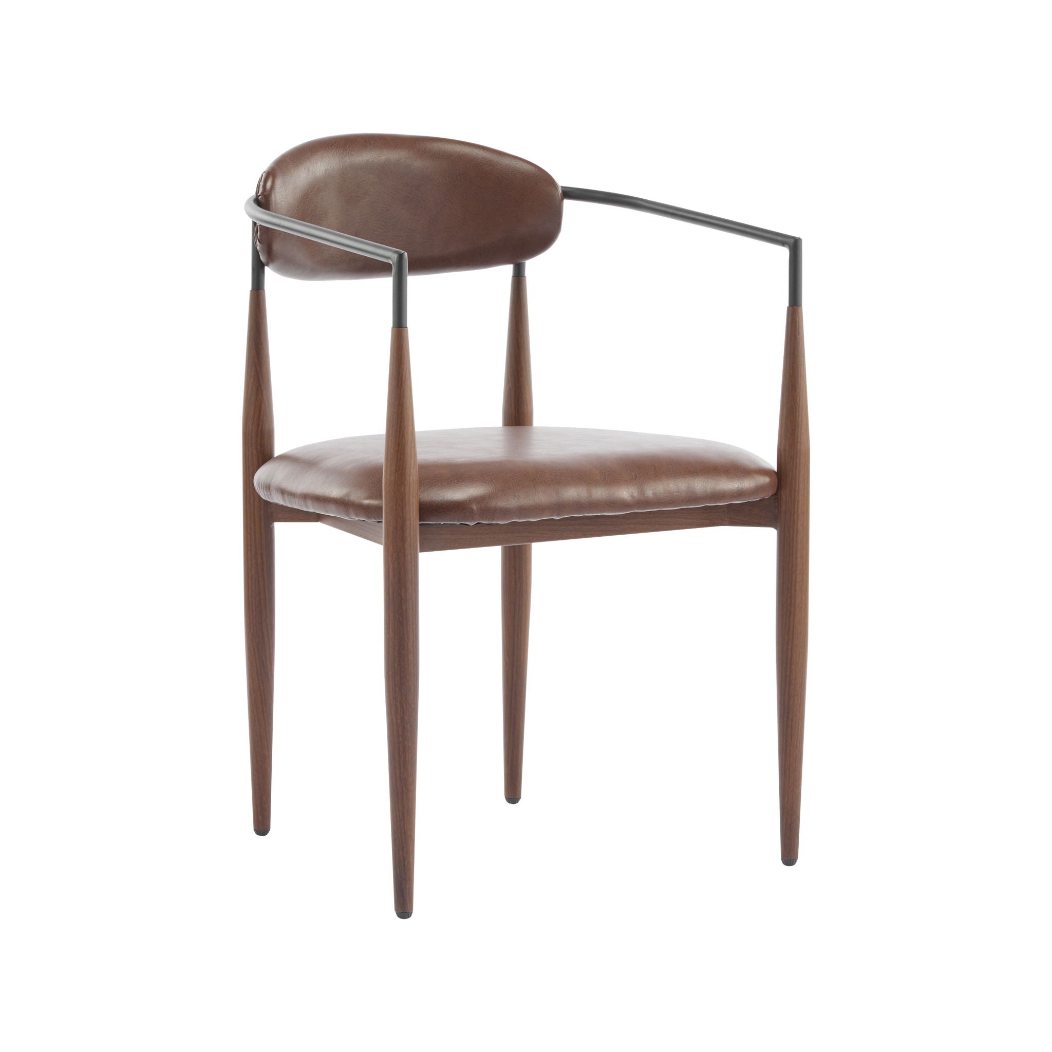 Modern Luxe Dining Arm Chair Set With Upholstery