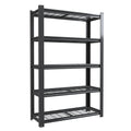 Heavy Duty 5 Tier Adjustable Metal Mesh Storage Rack With 2000 Lbs Capacity - Brushed Nickel