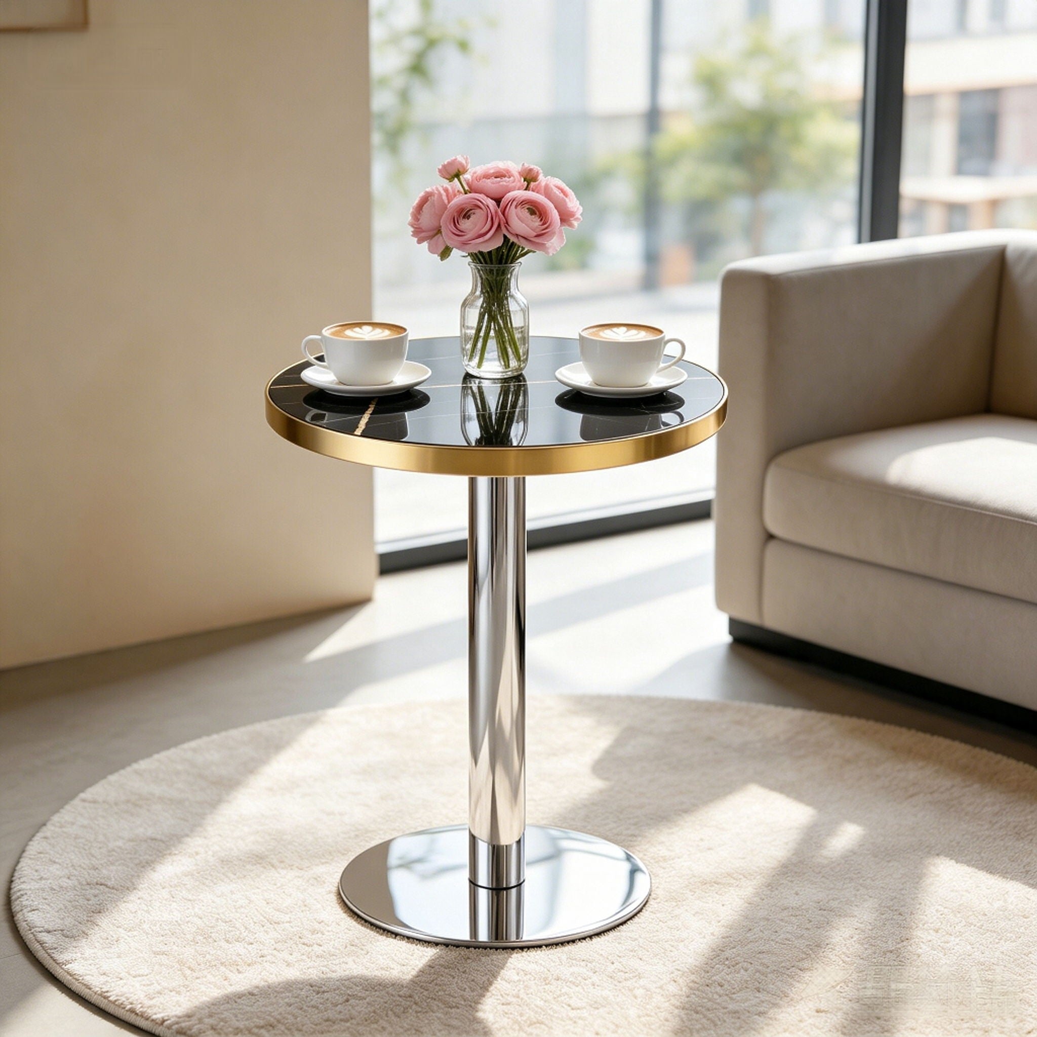 Elegant Modern Round Bistro Table