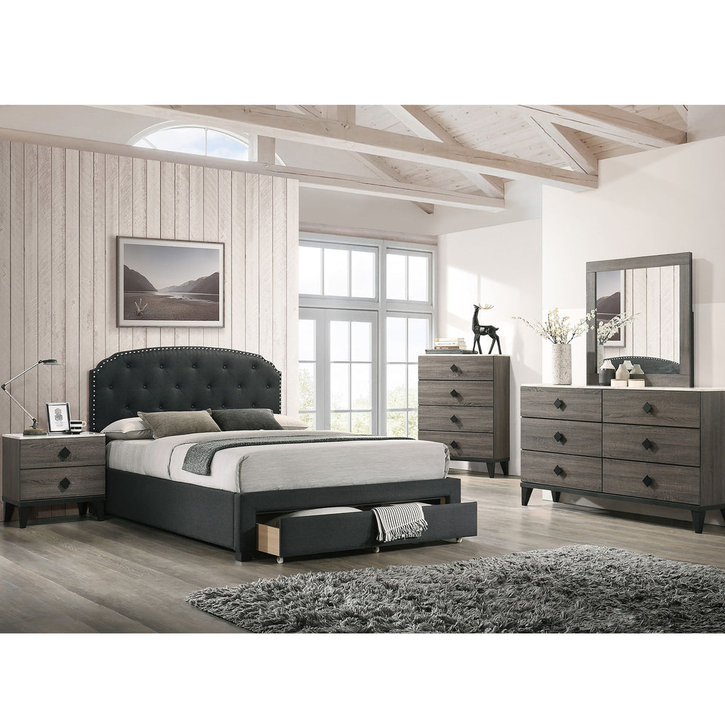 Bedroom Chest Of Drawers With 4 Drawer Storage - Gray / Gray
