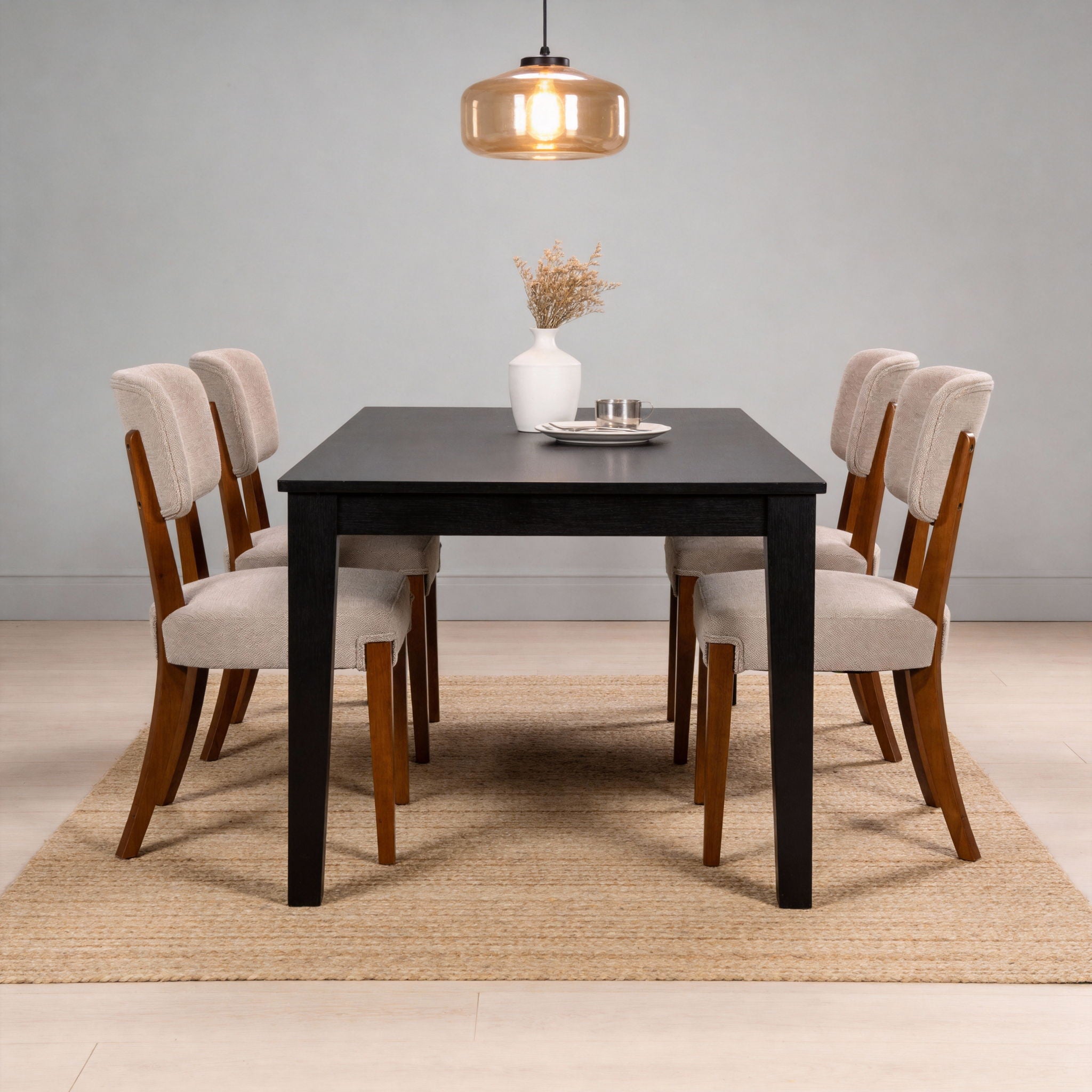 Contemporary Armless Dining Chairs (Set of 2)