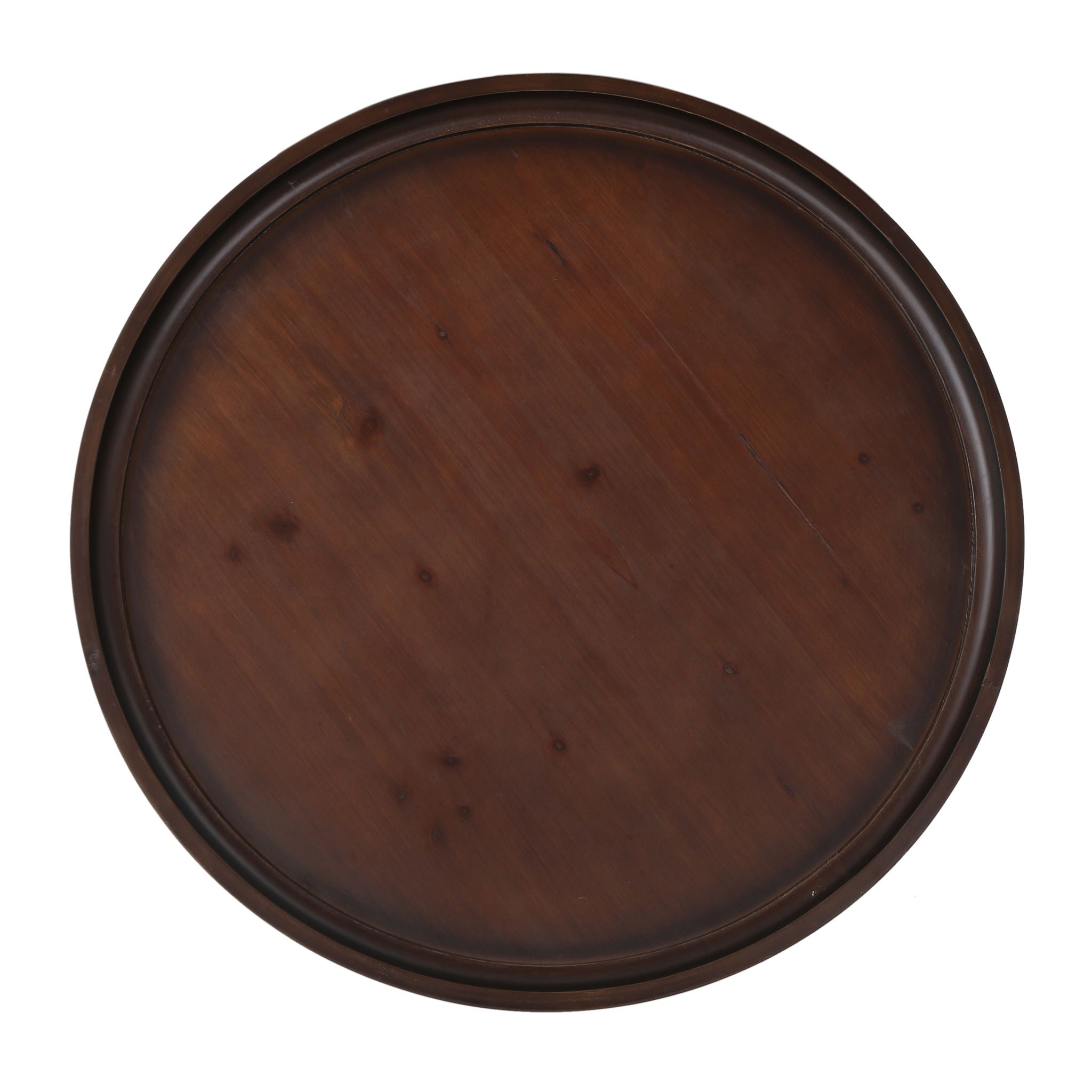 Elegant Coffee Table With Rimmed Top And Curved Design