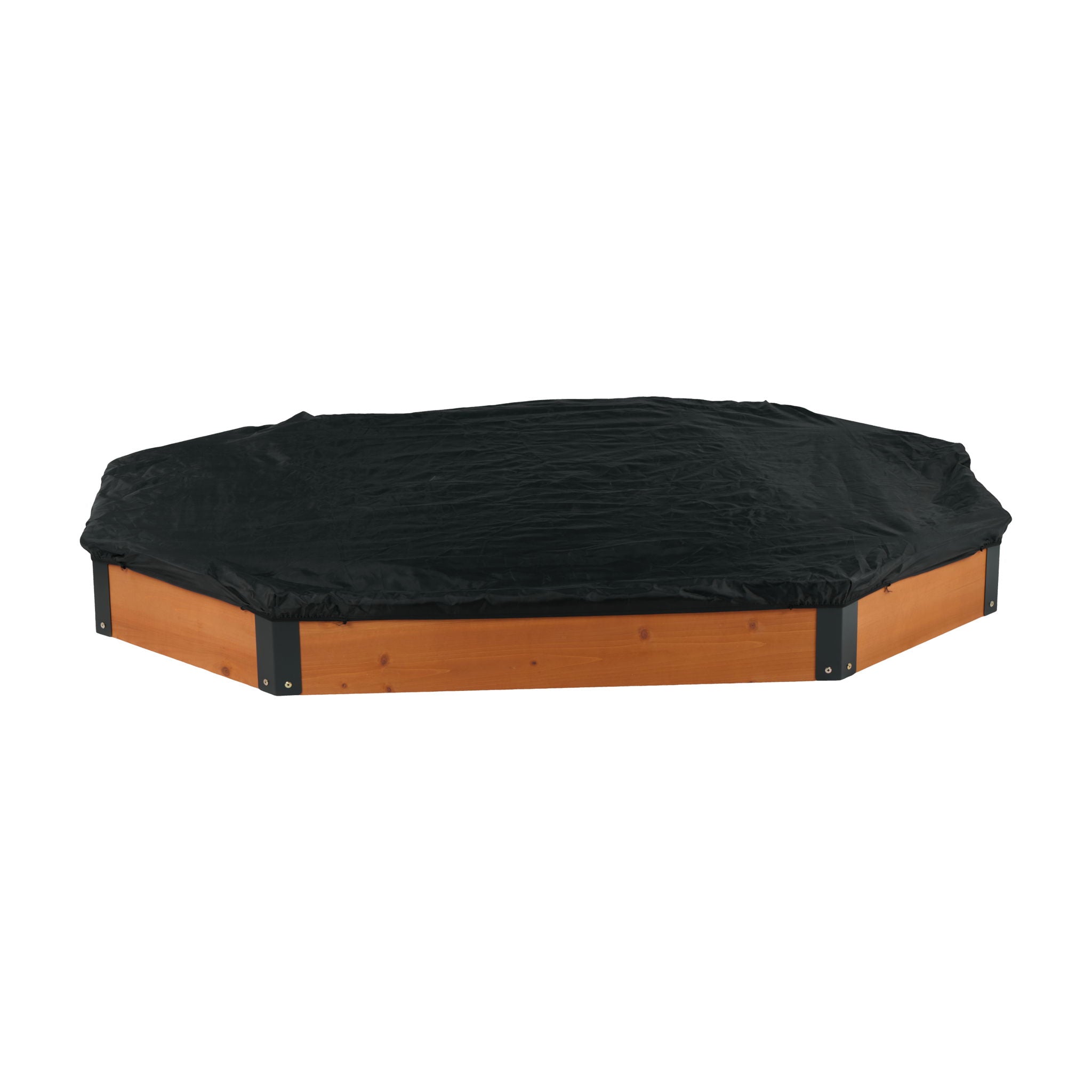 Octagon Sandbox With Storage, Sandpit With Cover And Liner For Backyard