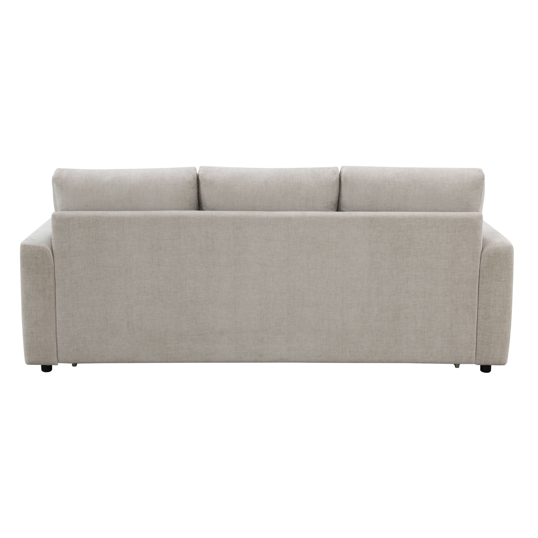 Leira - Linen Pull Out Sleeper Sofa - Beige
