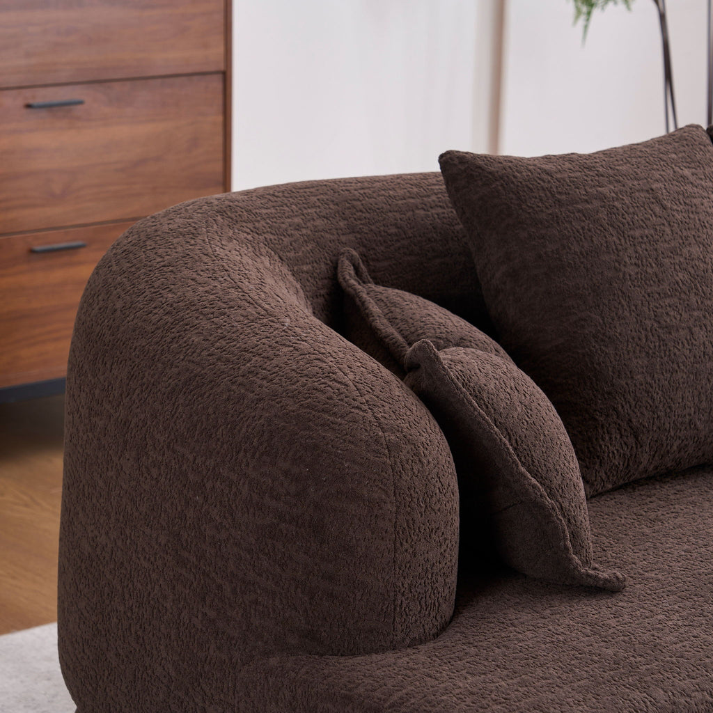 Foldable Sofa Bed, Boneless Couch Convertible Sleeper With 4 Pillows