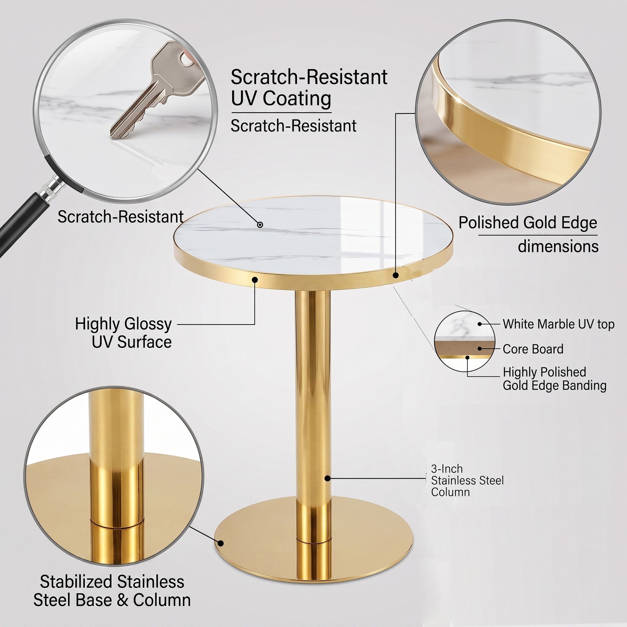 Modern Round Bistro Table
