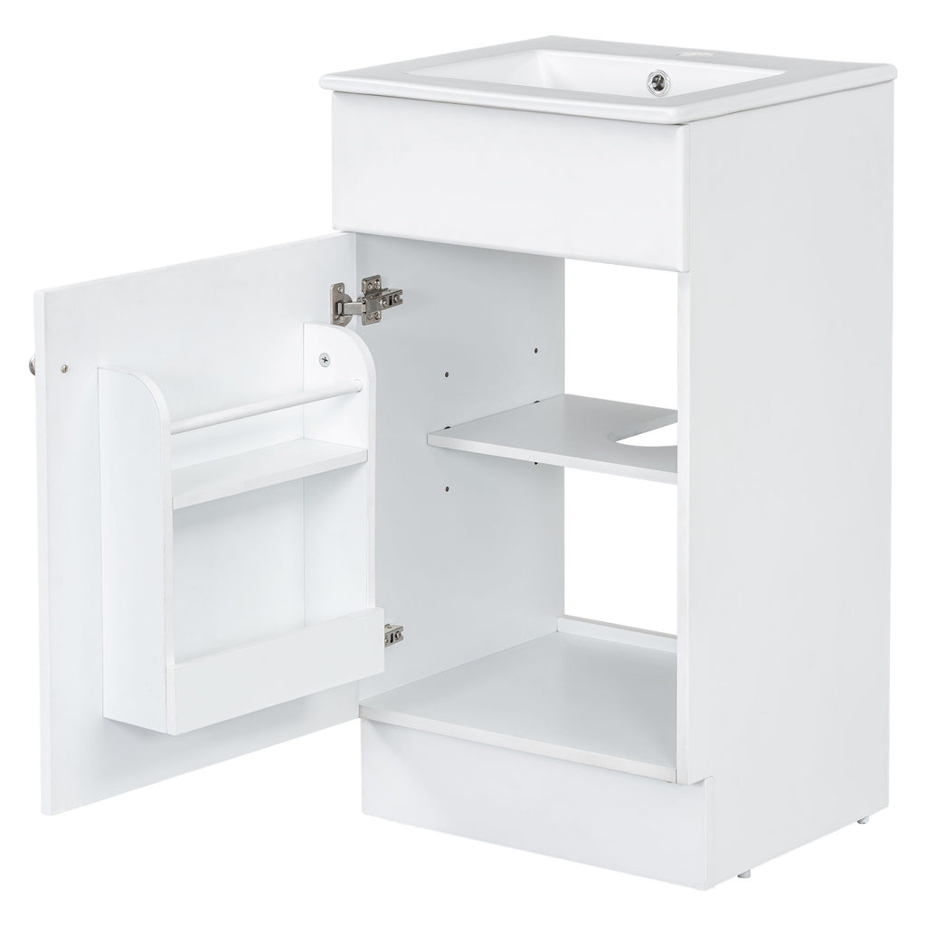 Bathroom Vanity With Sink, Cabinet With Adjustable Shelf