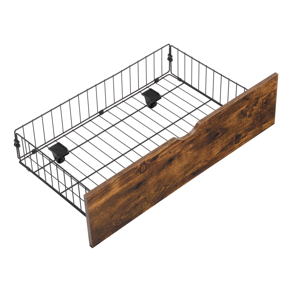 Modern Platform Bed, USB Charging Station, 2 Drawers, LED Lights