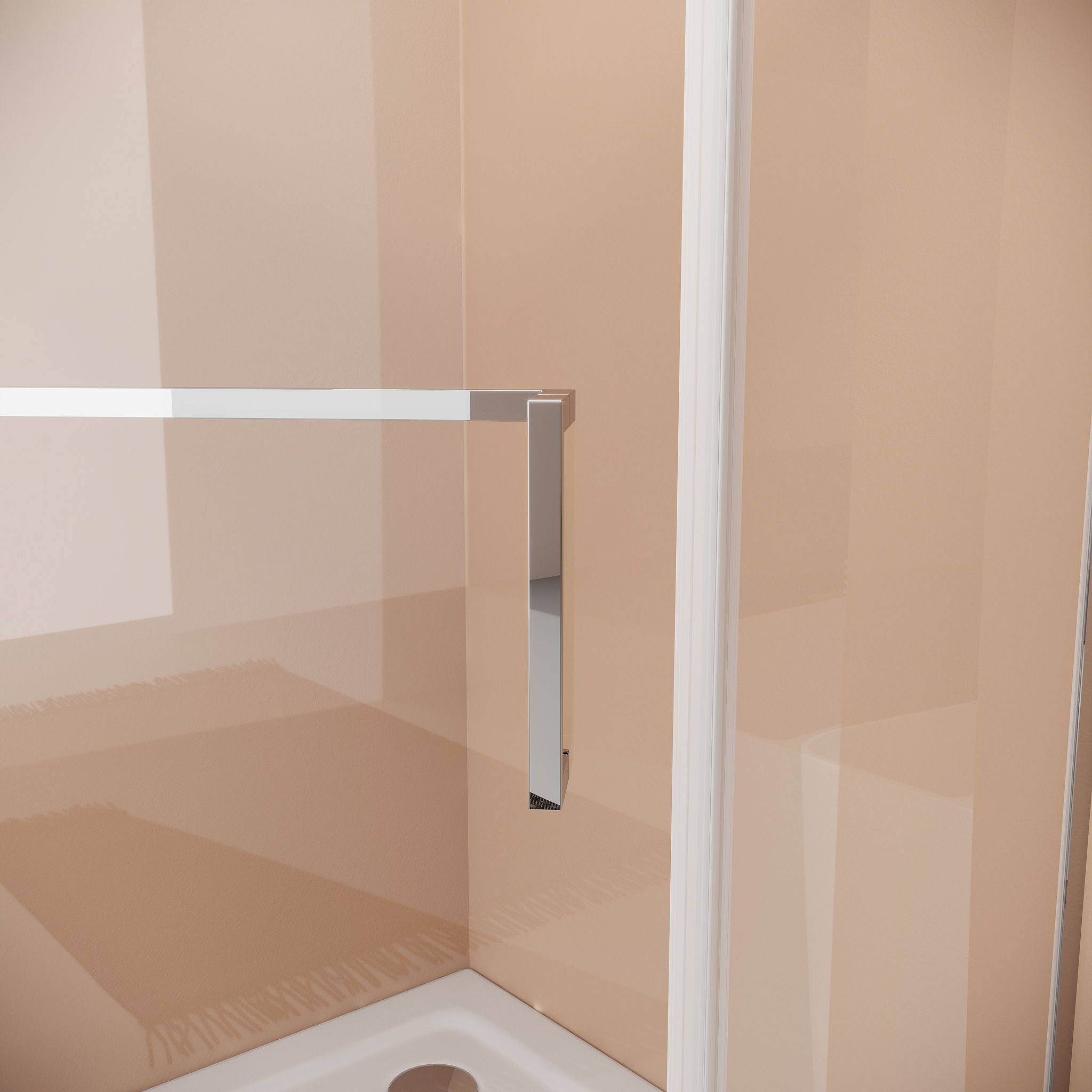 Frameless Neo Angle Shower Door WithTempered Glass