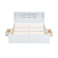 Platform Bed With Multi Storage Headboard, USB And Drawers