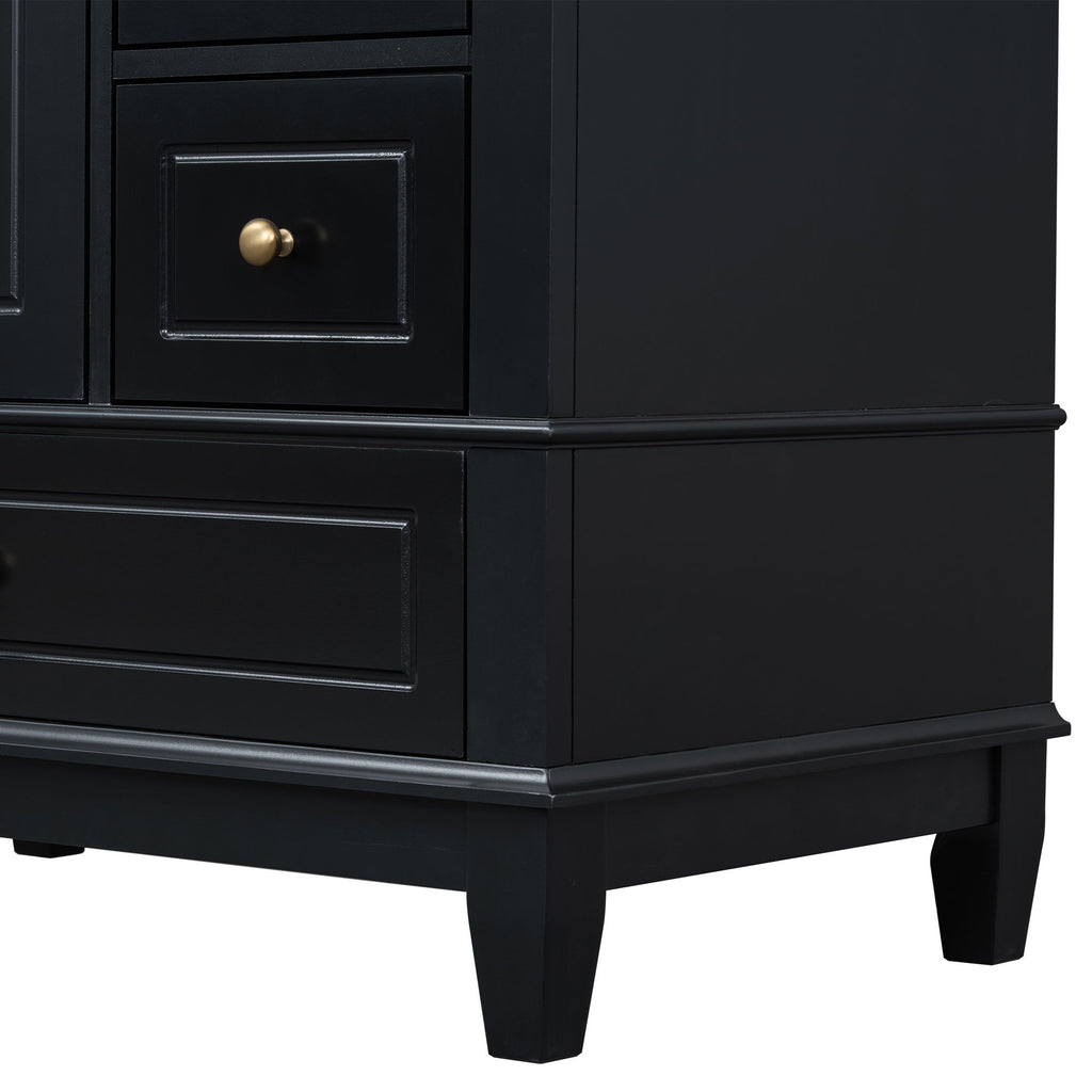 Freestanding Bathroom Vanity With Sink, Soft Close Door, 3 Drawers