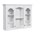 Wall-Mounted Medicine Cabinet With 2 Glass Doors, Adjustable Shelves - White