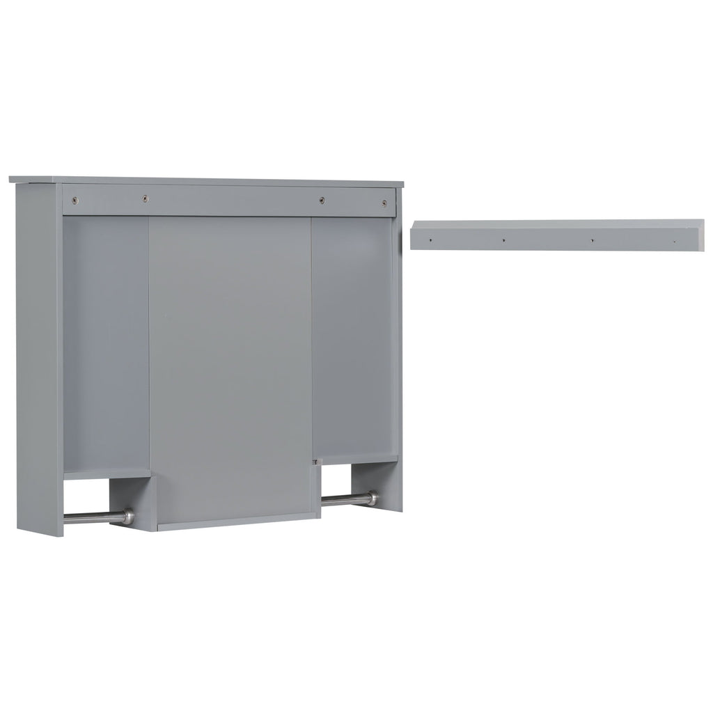 Wall Mounted Bathroom Storage Cabinet With Mirror, Medicine Cabinet With Towel Bar