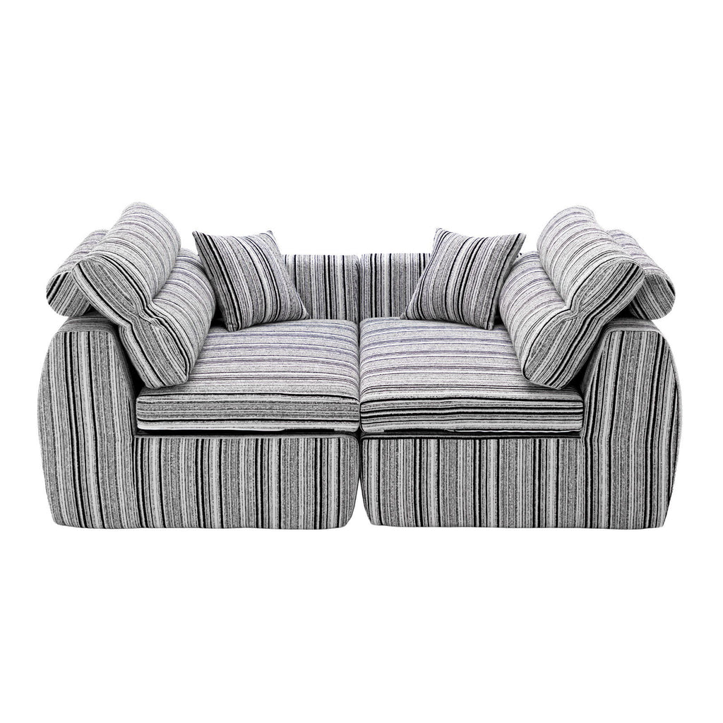 3 Seater, Couch With Throw Pillows For Living Room