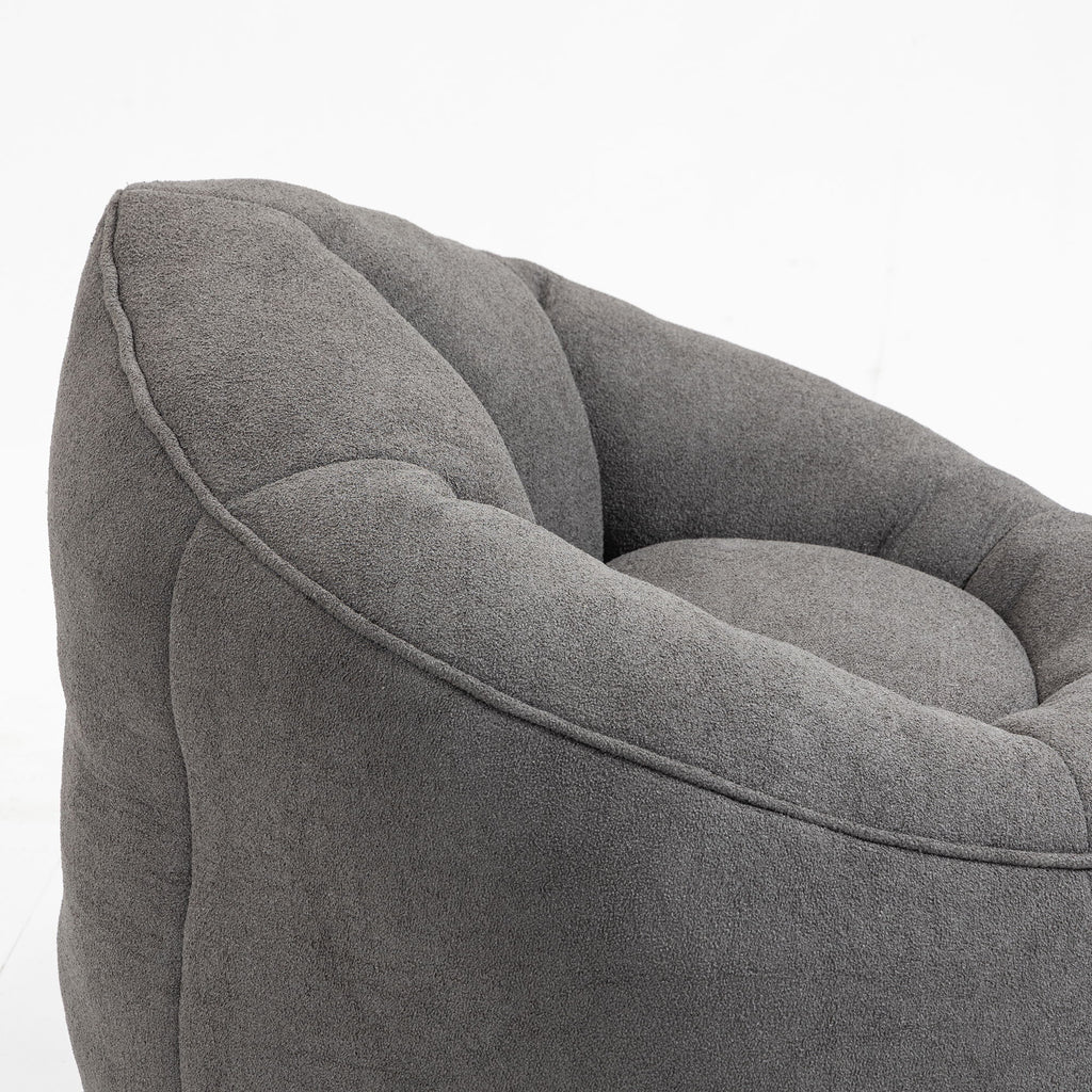 Bedding Bean Bag Sofa Chair High Pressure Foam With Footrest