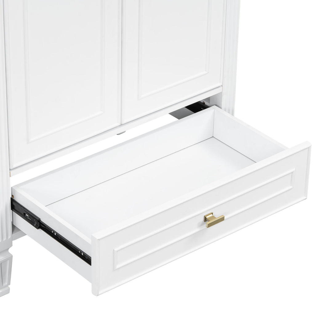 Freestanding Vanity With 1 Drawer & 2 Soft Close Doors With Door Mounted Storage