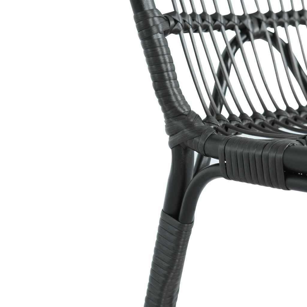 Outdoor Wicker Dining Chairs With Washable Cushion (Set of 2)