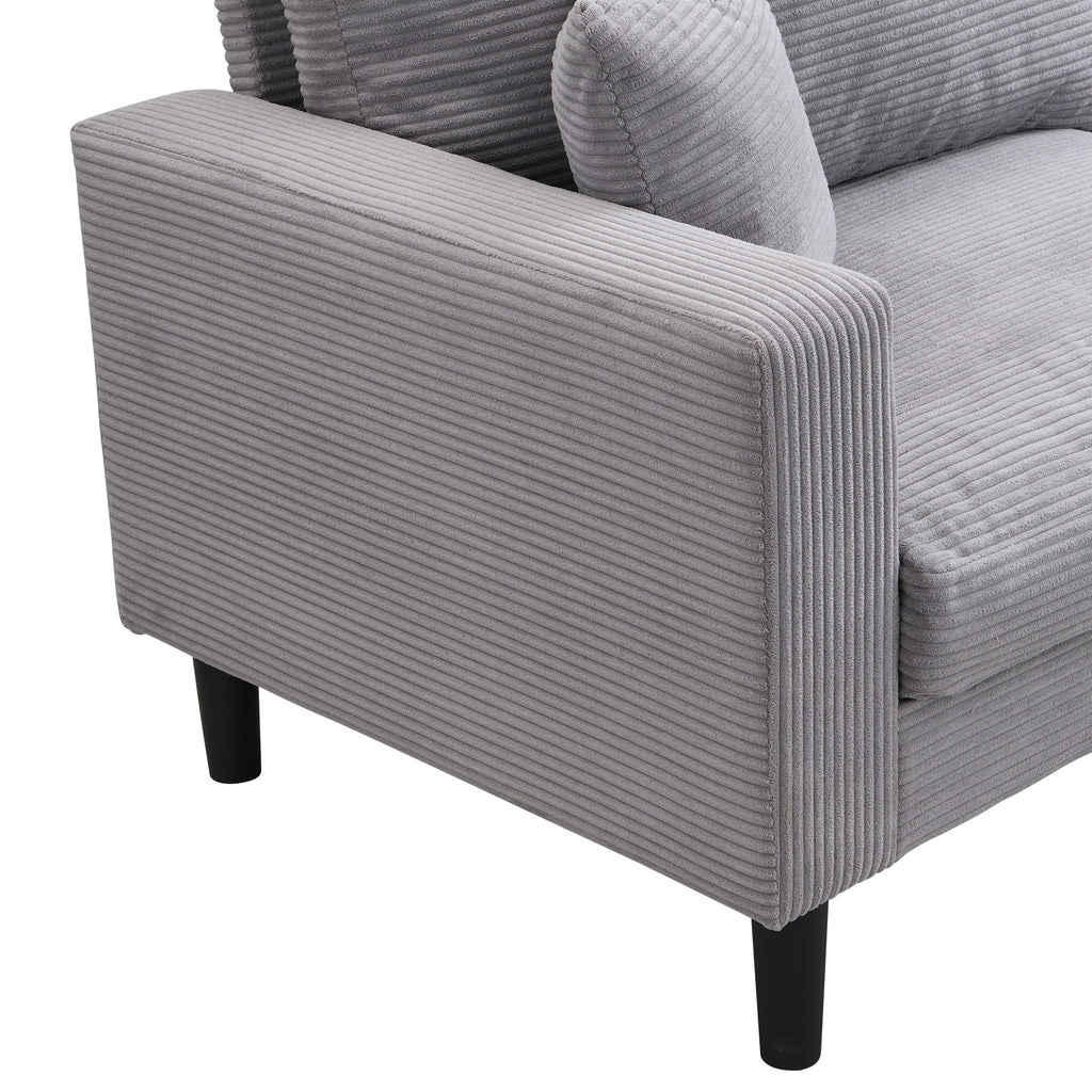Modern Upholstered 2 Piece Sofa Set With 3 Seater And 2 Seater