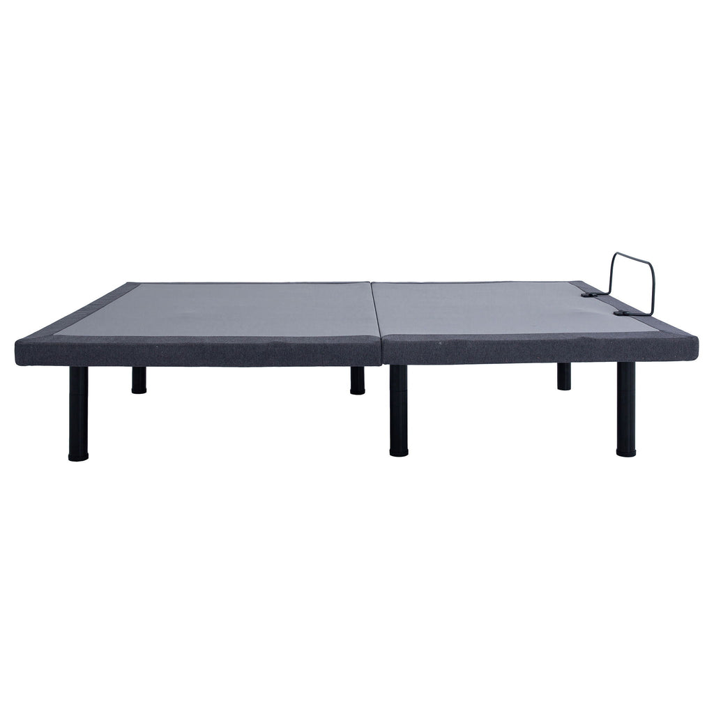 California King Adjustable Bed Base With Ergonomic Support And Wireless Remote Control - Black