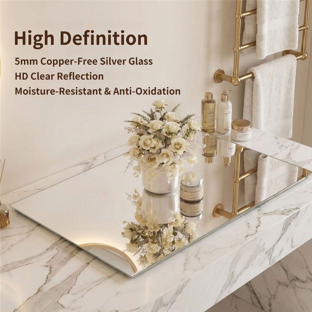 LED Full Length Mirror With Lights, Wall Mounted Full Body Mirror, Dimmable 3 Color Lighting, Anti Fog, Shatter Proof, Memory Function - Clear