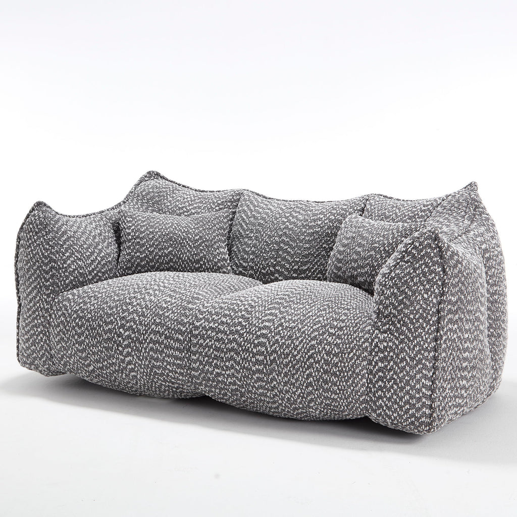 Comfortable Dual Beanbag Chair With High Resilience Foam Core For 2 People